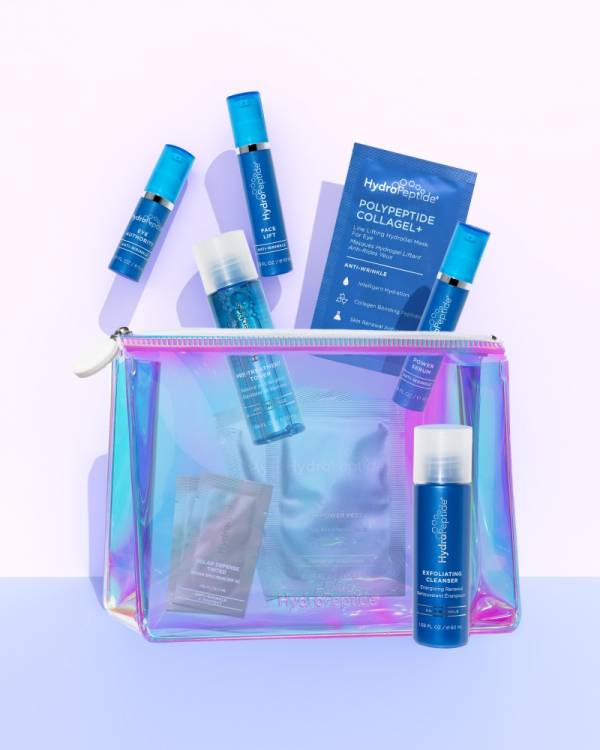 Kosmetiktasche + Hydropeptide Anti-Falten Set